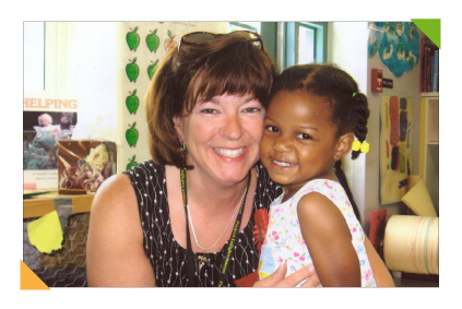 Educational consulting expert Kim Hughes with a toddler